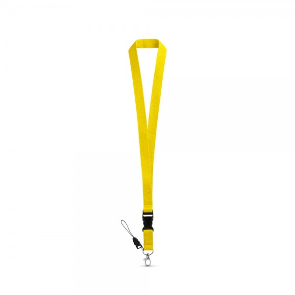 ANQUETIL. Lanyard in poliestere con moschettone in metallo