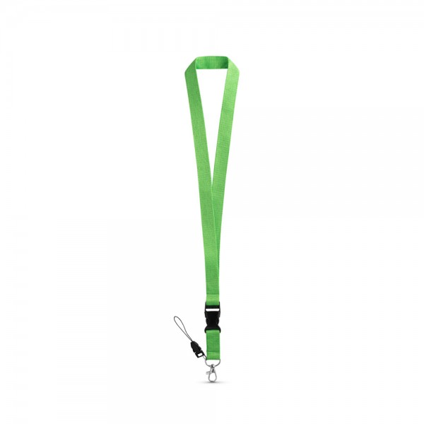 ANQUETIL. Lanyard in poliestere con moschettone in metallo
