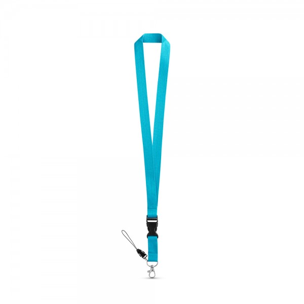 ANQUETIL. Lanyard in poliestere con moschettone in metallo