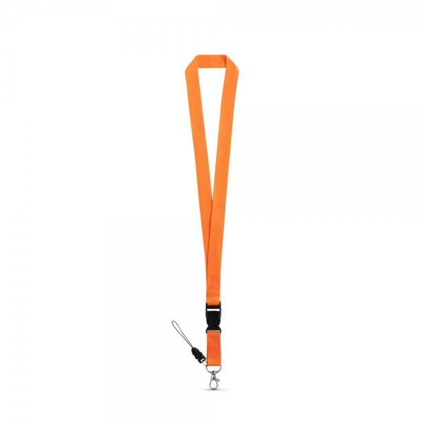 ANQUETIL. Lanyard in poliestere con moschettone in metallo