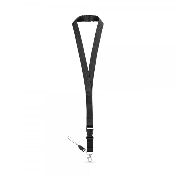 MURRAY. Lanyard in poliestere con moschettone in metallo