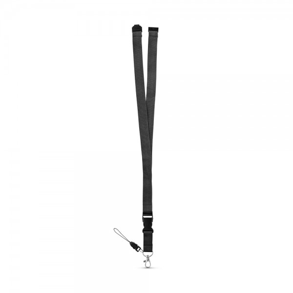 MURRAY. Lanyard in poliestere con moschettone in metallo