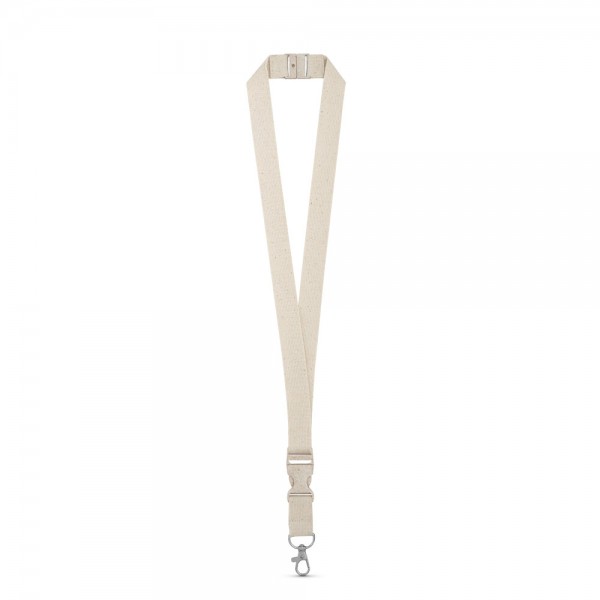 BALLINA. Lanyard 100% cotone con moschettone in metallo