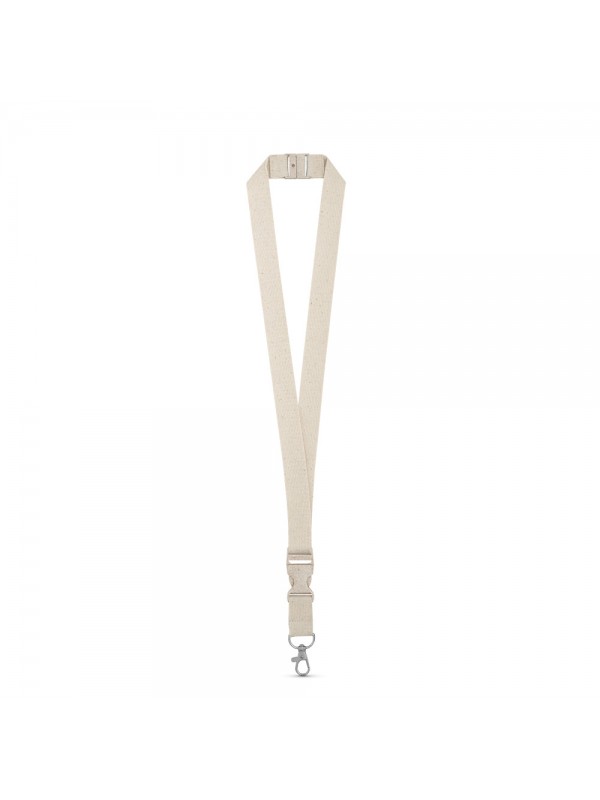 BALLINA. Lanyard 100% cotone con moschettone in metallo