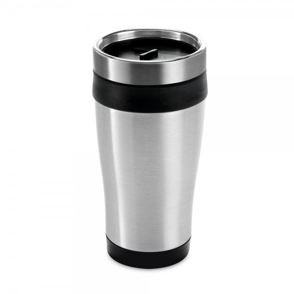 BATUM. Bicchiere da viaggio in acciaio inox e PP 420 mL