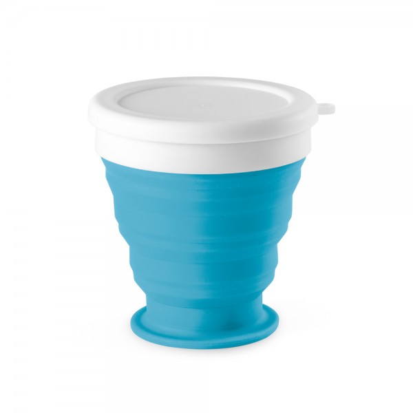 ASTRADA. Bicchiere da viaggio pieghevole in silicone e PP 250 mL