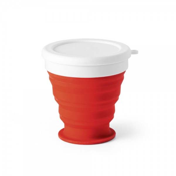 ASTRADA. Bicchiere da viaggio pieghevole in silicone e PP 250 mL