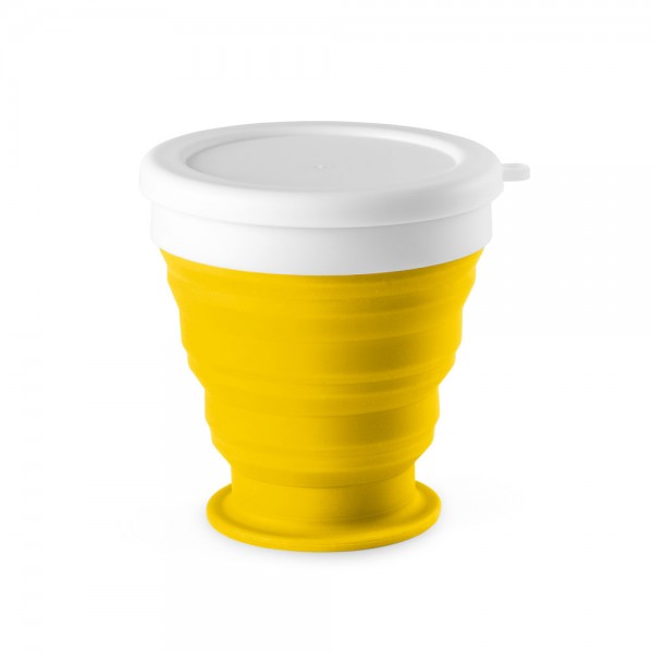 ASTRADA. Bicchiere da viaggio pieghevole in silicone e PP 250 mL