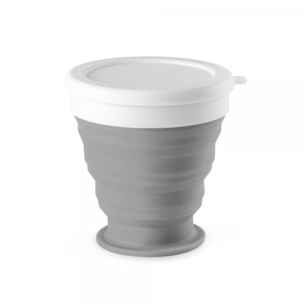ASTRADA. Bicchiere da viaggio pieghevole in silicone e PP 250 mL
