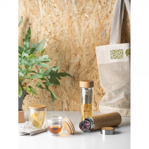 MAKAROVA. Borraccia in vetro borosilicato con infusore da 490 mL