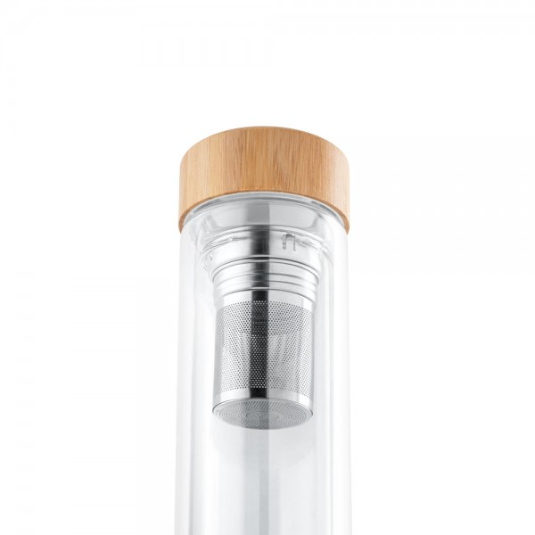 MAKAROVA. Borraccia in vetro borosilicato con infusore da 490 mL