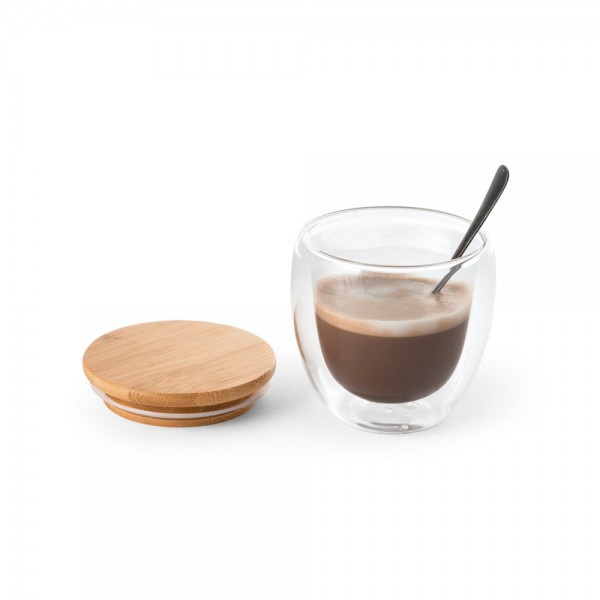 ECUADOR M. Bicchiere da viaggio in vetro borosilicato 250 mL