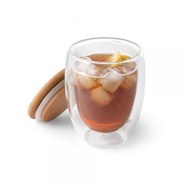 ECUADOR L. Bicchiere da viaggio in vetro borosilicato 350 mL