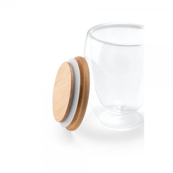 ECUADOR L. Bicchiere da viaggio in vetro borosilicato 350 mL