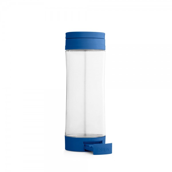 QUINTANA. Borraccia sportiva in vetro con tappo in PP 390 mL