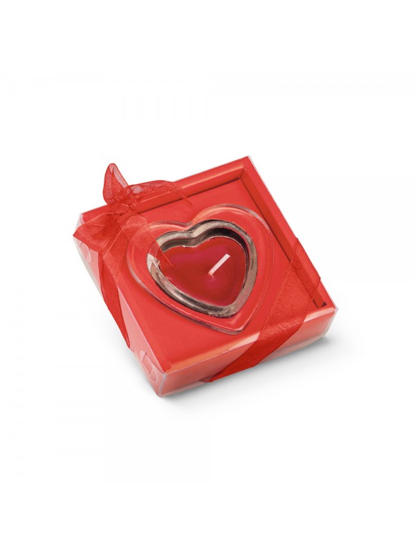 SWEET. Candela a forma di cuore e base in vetro SWEET. Candela a forma di cuore e base in vetro