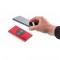 CASSINI. Power bank da 4'000 mAh con caricatore wireless da 5W in alluminio riciclato (100% rAL)