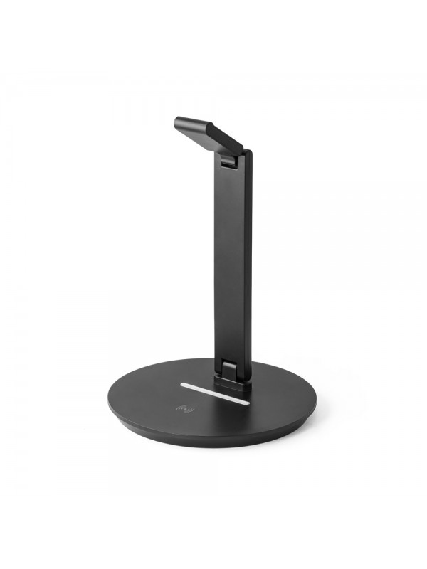 GERST. Supporto in ABS per cuffie con caricatore wireless intregrato GERST. Supporto in ABS per cuffie con caricatore wireless intregrato