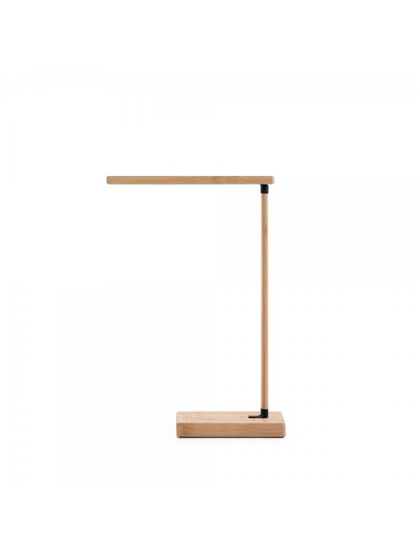 MOREY. Lampada da tavolo pieghevole con caricatore wireless superveloce da 15W in bambù MOREY. Lampada da tavolo pieghevole con caricatore wireless superveloce da 15W in bambù