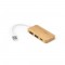 MOSER. HUB con 2 porte USB-A e 1 USB-C in bambù
