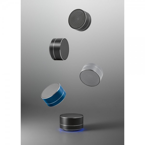 FLOREY. Dispositivo portatile da 3W con autonomia di 3h in alluminio riciclato (100% rAL) e ABS riciclato (100% rABS)