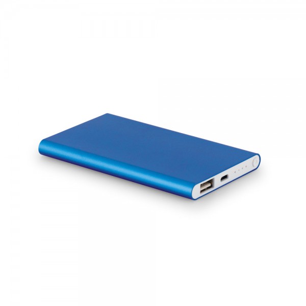 MARCET. Power bank slim da 4'000 mAh in alluminio riciclato (100% rAL) e ABS riciclato (100% rABS)