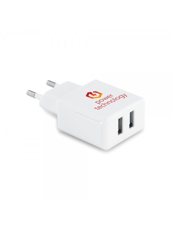 REDI. Adattatore USB in ABS con due uscite