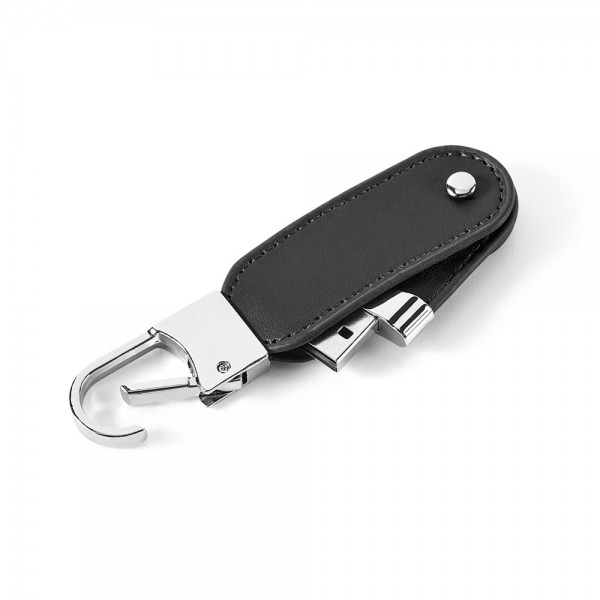 BRAGG 8GB. Memoria USB da 8 GB in PU e con clip a moschettone