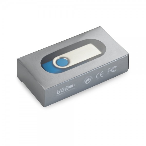 CLAUDIUS 4GB. Chiavetta USB da 4 GB con clip in metallo