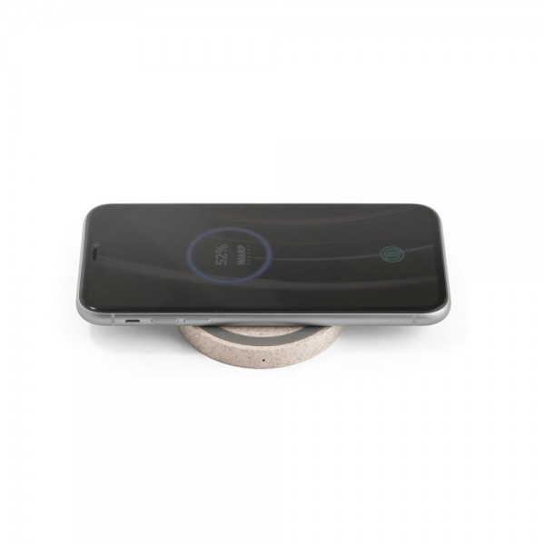 CUVIER. Caricatore wireless Superfast 5W in ABS e fibra di paglia