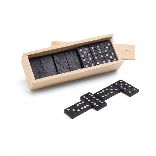 MIGUEL. Domino in scatola di legno con coperchio