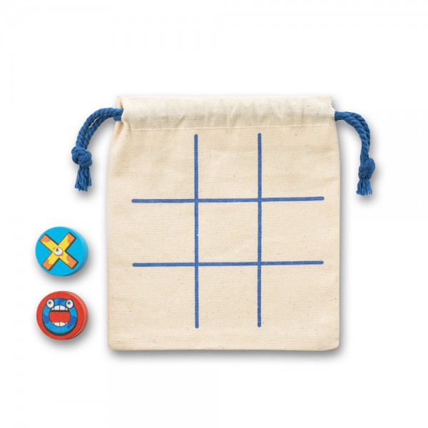 CROSSES. Classico gioco del tris con 10 pezzi in legno compensato