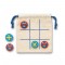 CROSSES. Classico gioco del tris con 10 pezzi in legno compensato