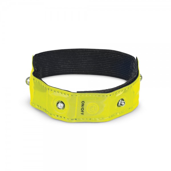 VISIBLE. Polsino riflettente con 4 LED rossi