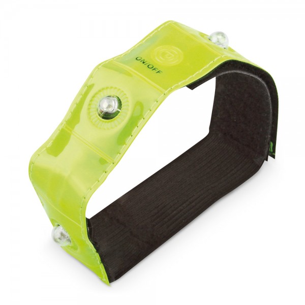 VISIBLE. Polsino riflettente con 4 LED rossi