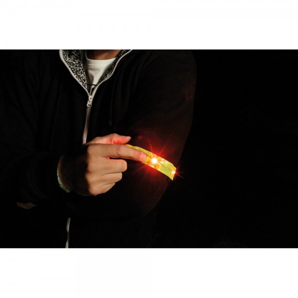 VISIBLE. Polsino riflettente con 4 LED rossi