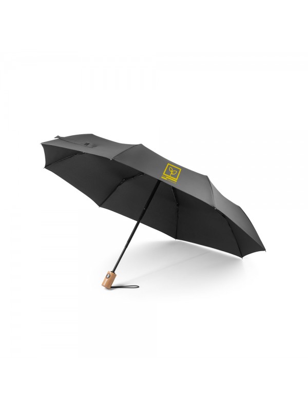 RIVER. Ombrello pieghevole in pongee 190T poliestere riciclato (100% rPET) con apertura e chiusura automatiche RIVER. Ombrello pieghevole in pongee 190T poliestere riciclato (100% rPET) con apertura e chiusura automatiche