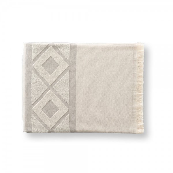 MALEK. Telo multifunzionale e da bagno (350g/m²) realizzato in cotone leggero e resistente (85%) e cotone riciclato (15%)