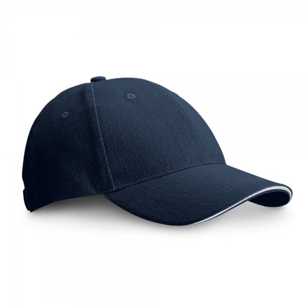 CHRISTOPHE. Cappellino tipo" sandwich" 100% cotone (260 g/m²)