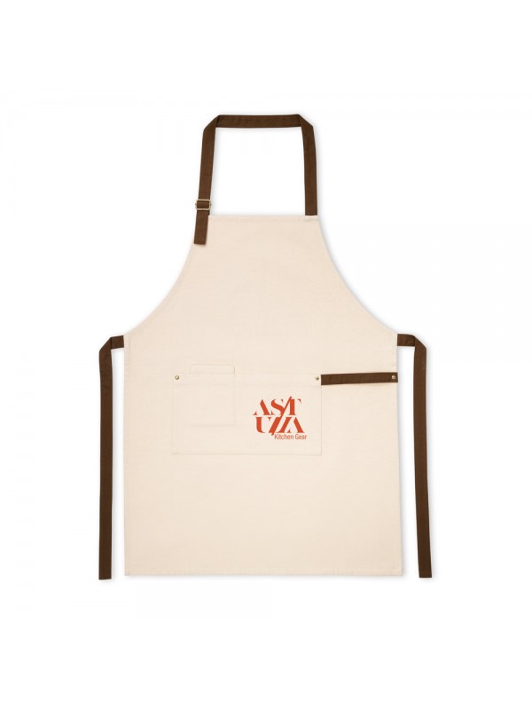 HOLM. Grembiule in canvas di cotone 100% (320 g/m²) con dettagli in metallo