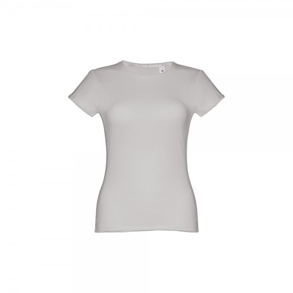 THC SOFIA. T-shirt sfiancata da donna in cotone - Grigio chiaro