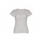 THC SOFIA. T-shirt sfiancata da donna in cotone - Grigio chiaro