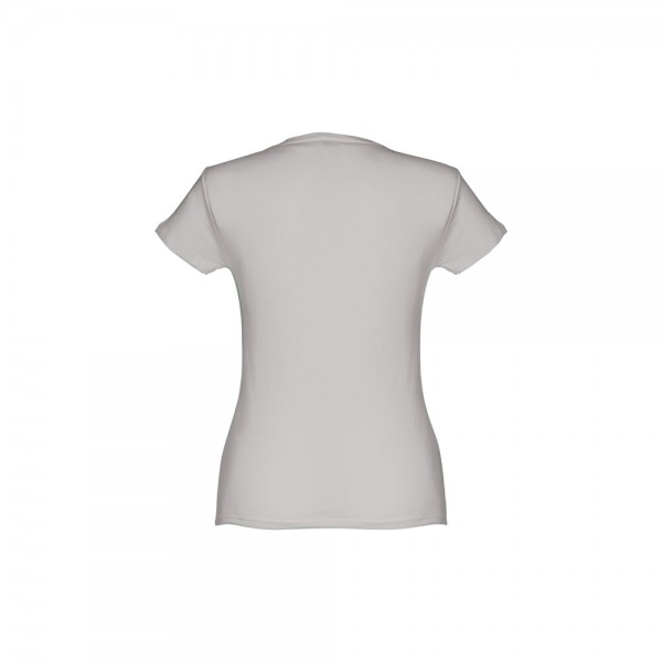 THC SOFIA. T-shirt sfiancata da donna in cotone - Grigio chiaro