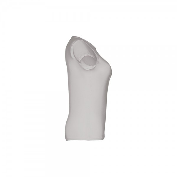 THC SOFIA. T-shirt sfiancata da donna in cotone - Grigio chiaro