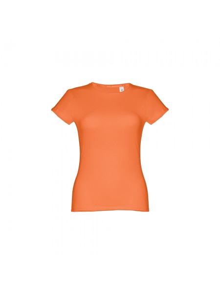 THC SOFIA. T-shirt sfiancata da donna in cotone - Terracotta THC SOFIA. T-shirt sfiancata da donna in cotone - Terracotta