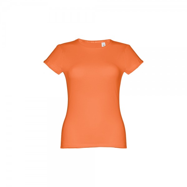 THC SOFIA. T-shirt sfiancata da donna in cotone - Terracotta