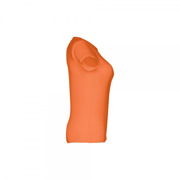 THC SOFIA. T-shirt sfiancata da donna in cotone - Terracotta