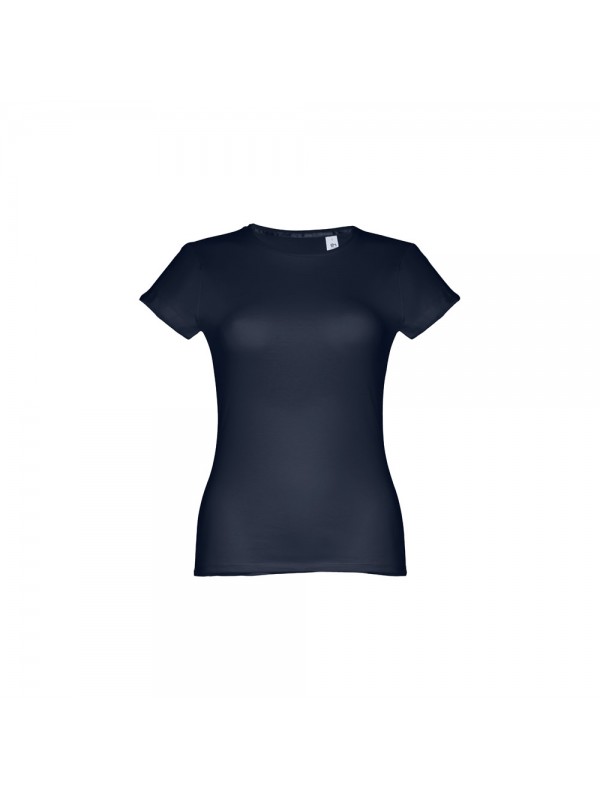 THC SOFIA. T-shirt sfiancata da donna in cotone - Blu notte THC SOFIA. T-shirt sfiancata da donna in cotone - Blu notte