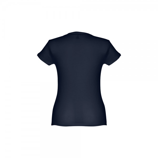THC SOFIA. T-shirt sfiancata da donna in cotone - Blu notte