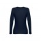 THC BUCHAREST WOMEN. T-shirt da donna sfiancata a maniche lunghe in cotone - Blu
